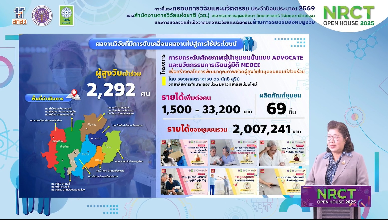 วช. ชี้แจงกรอบการวิจัยและนวัตกรรม ปี 2569 และการแถลงผลสำเร็จจากผลงานวิจัยและนวัตกรรม “ด้านการรองรับสังคมสูงวัย”